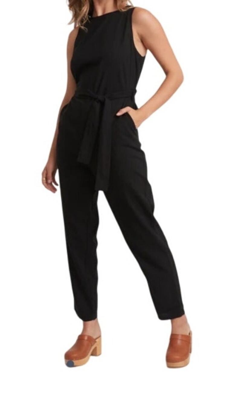 Marine Layer Jumpsuit Eloise Belted black size X-Small XS